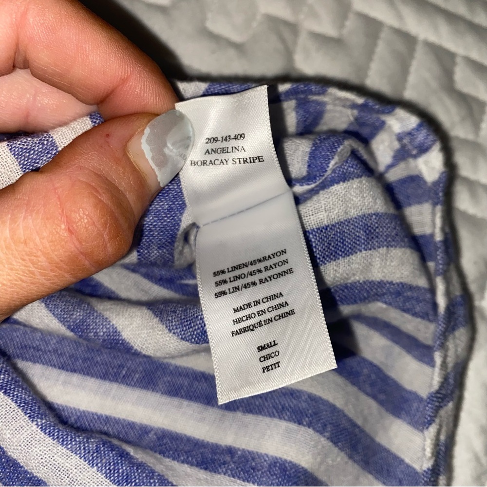 Rails Angelina Boracay Stripe Dress Women’s Small Blue White - Picture 8 of 9